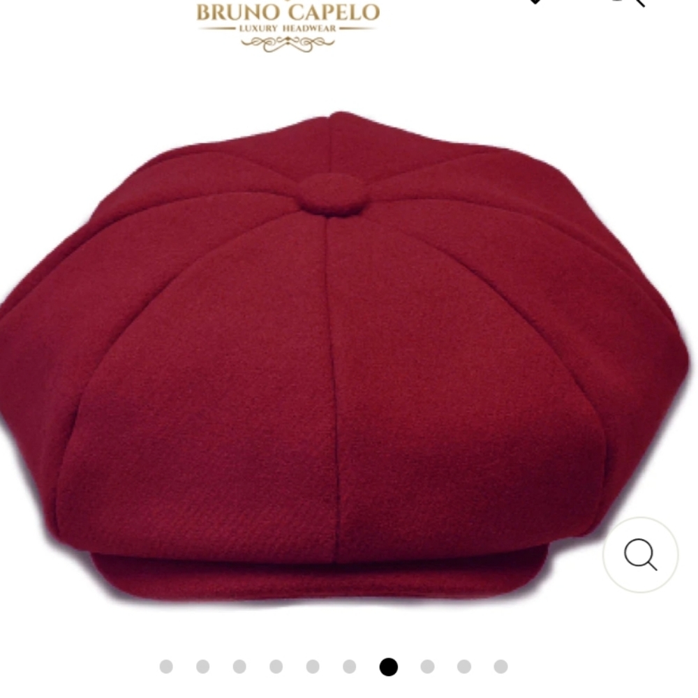 Bruno Capelo Melton collection cap men's different sizes in burgundy
